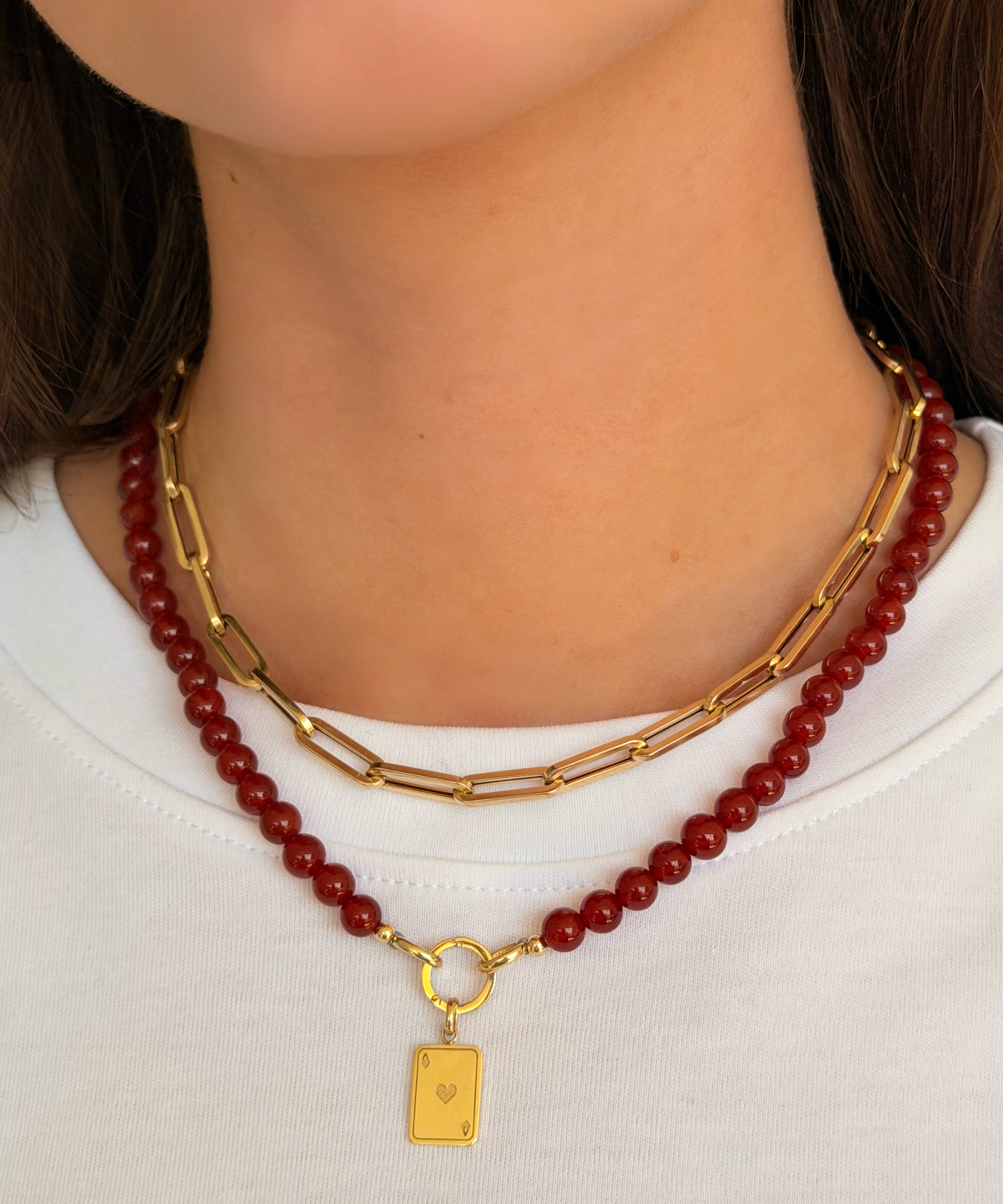 14K Large Smooth Beaded Necklace Personalized Zoe Lev Jewelry