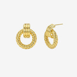 14k Ribbed Knot Earrings