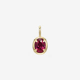 14k Gold Oval Lab Ruby Pendant