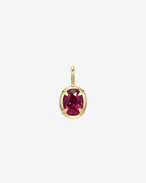 14k Gold Oval Lab Ruby Pendant Zoe Lev Jewelry