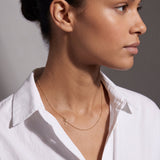 14k Gold Script Initial Asymmetrical Necklace Personalized Zoe Lev Jewelry