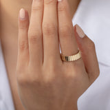 14k Small Cigar Bar Ring - Size 7 SAMPLE SALE Zoe Lev Jewelry