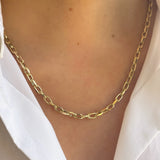 14k Gold Small Large Rounded Open Link Necklace - 18.5" SAMPLE SALE Zoe Lev Jewelry