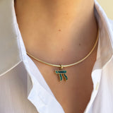 Small Chai Stone Pendant Personalized Zoe Lev Jewelry