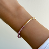 14k Gold Two-Tone Split Beaded Bracelet Bead Bracelets Zoe Lev Jewelry