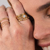 14K Gold Twist Stacking Ring Zoe Lev Jewelry