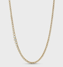 Lab Diamond Graduated Bezel Tennis Necklace Tennis Necklace Zoe Lev Jewelry