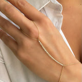 Lab Diamond Row Tennis Hand Chain Tennis Bracelets Zoe Lev Jewelry