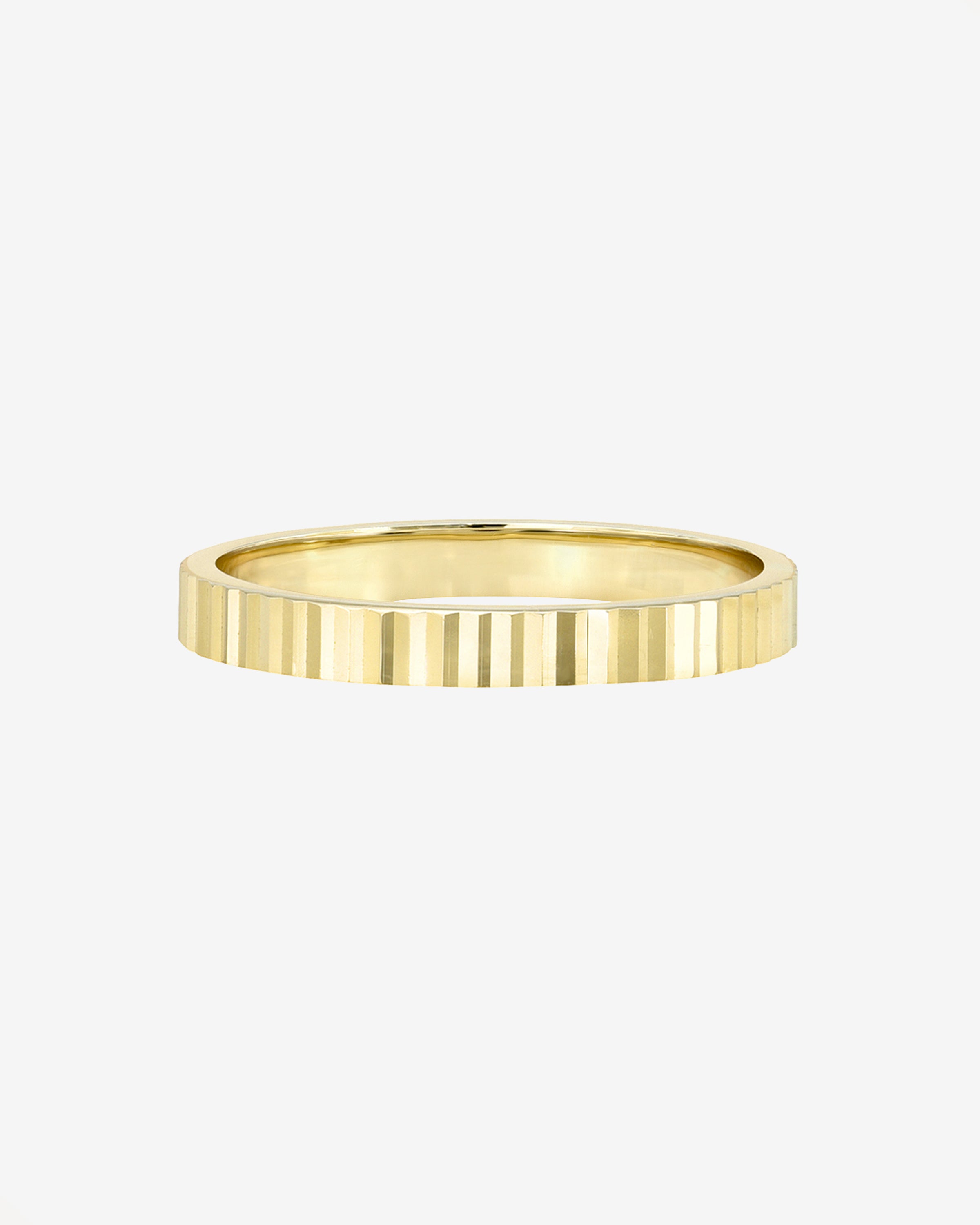 14k Gold Thin Notched Ring Zoe Lev Jewelry