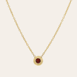 14k Gold Triple Birthstone Bezel Necklace Personalized Zoe Lev Jewelry