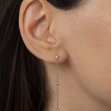 Triple Bezel Diamond Drop Earrings - Pair SAMPLE SALE Zoe Lev Jewelry