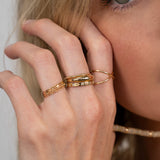 14K Gold Twist Stacking Ring Zoe Lev Jewelry