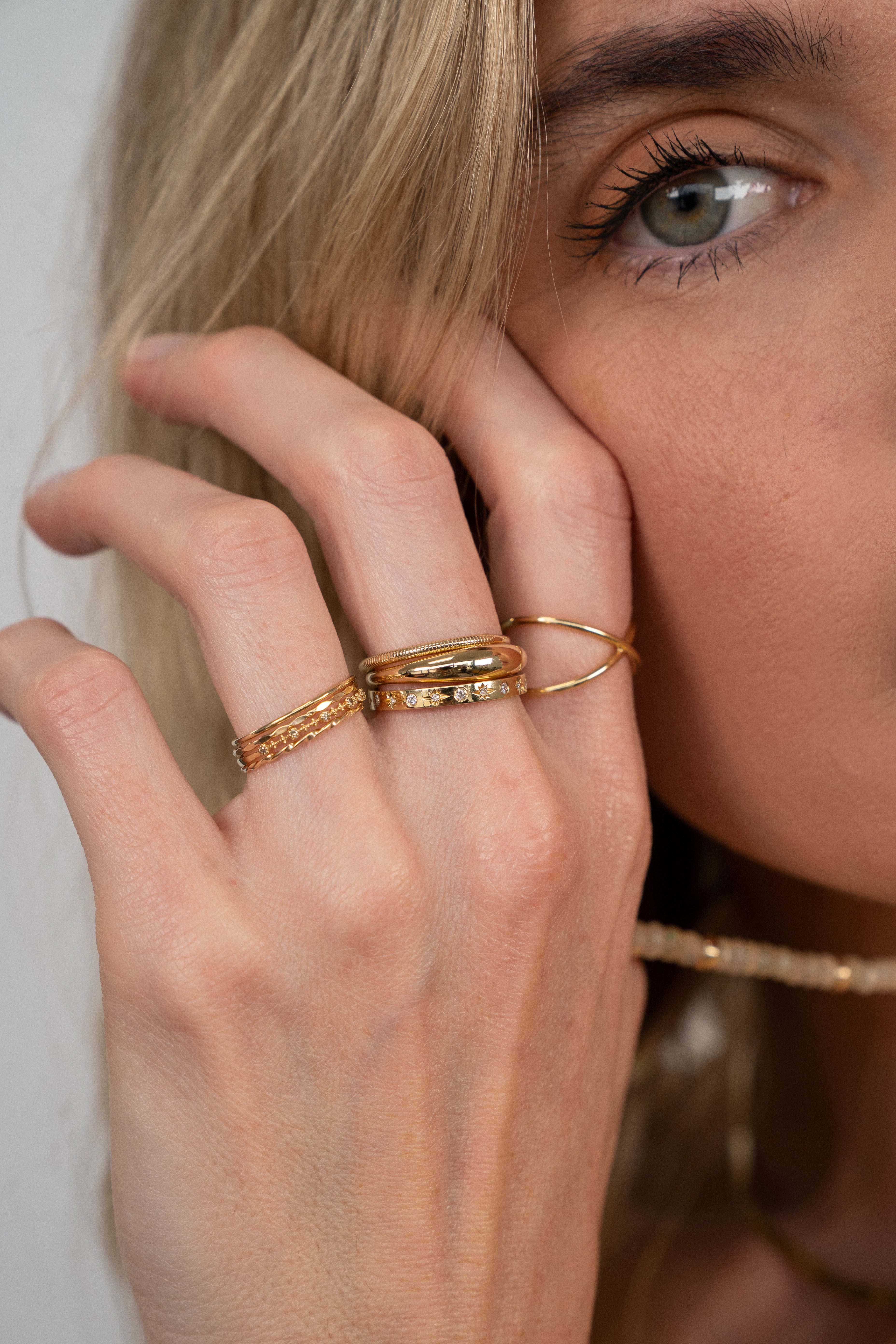 14K Gold Twist Stacking Ring Zoe Lev Jewelry