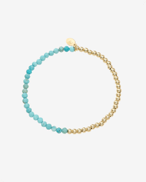 14k Gold Two-Tone Split Beaded Bracelet Bead Bracelets Zoe Lev Jewelry