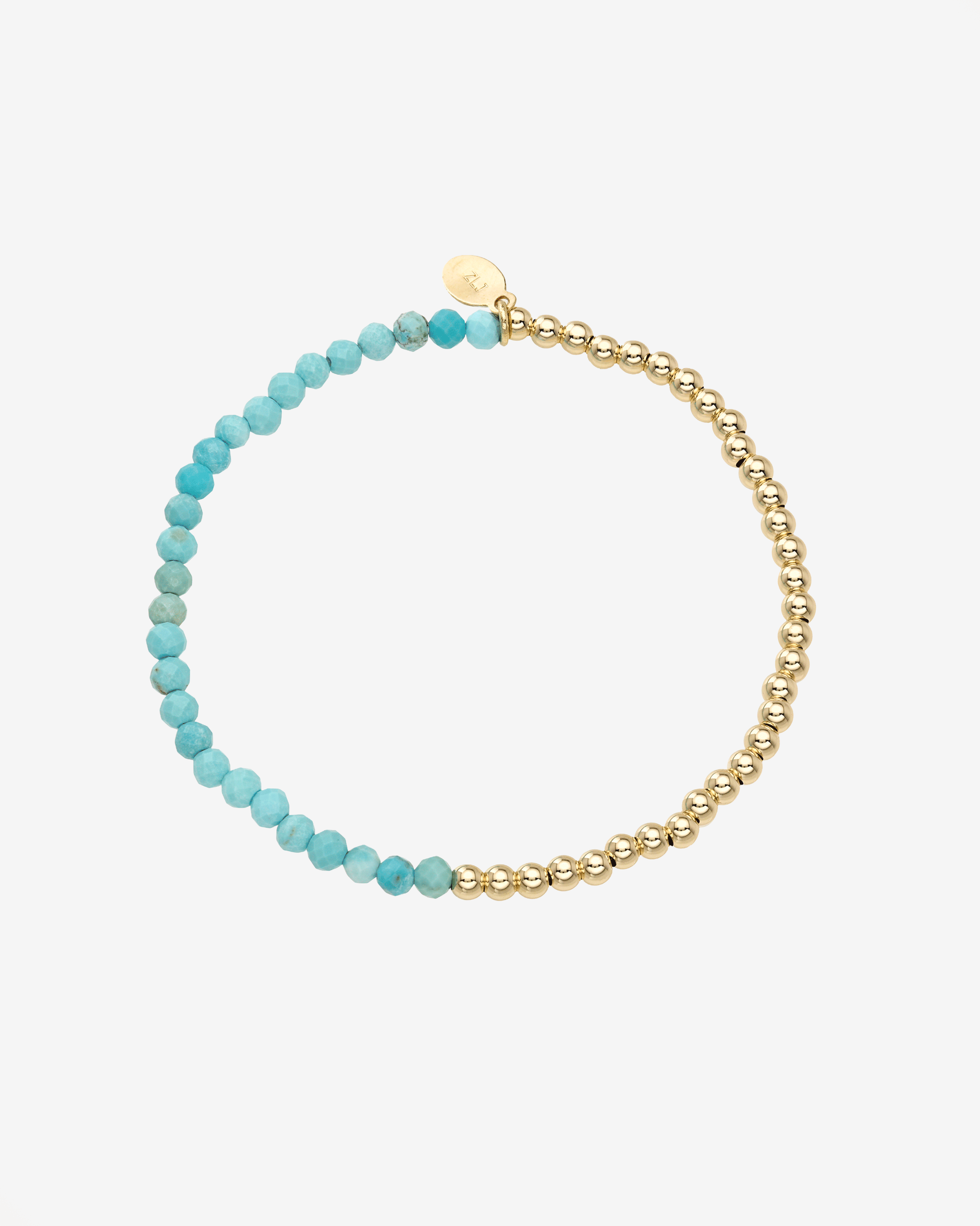 14k Gold Two-Tone Split Beaded Bracelet Bead Bracelets Zoe Lev Jewelry