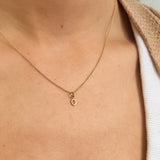 14k Yellow Gold Mini 'O' Pendant SAMPLE SALE Zoe Lev Jewelry