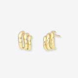 14k Gold Wave Studs Studs Zoe Lev Jewelry