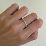 White Gold Thick Twist Band - size 7 SAMPLE SALE Zoe Lev Jewelry