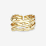 Wrap Around Ring Vermeil Zoe Lev Jewelry