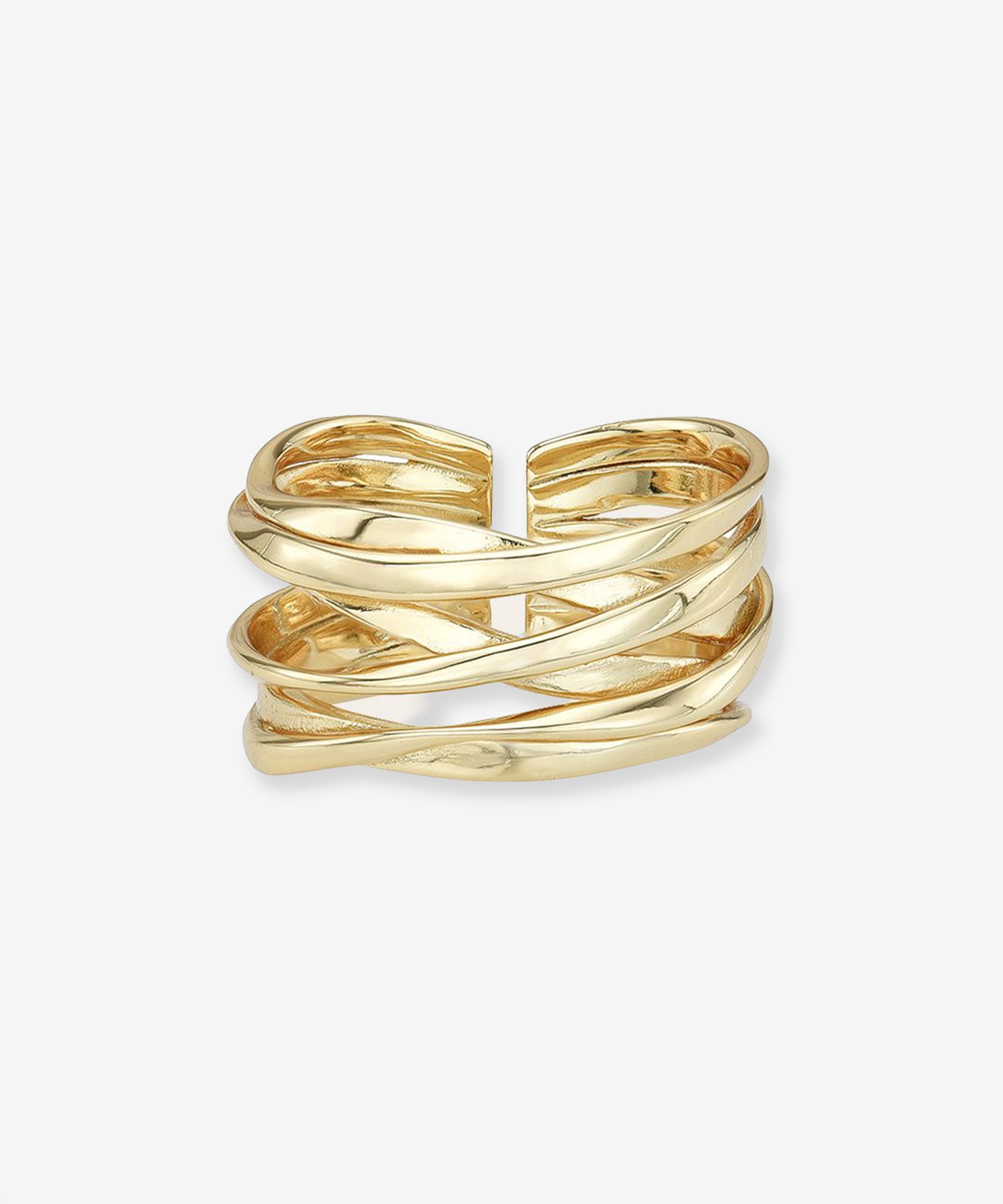 Wrap Around Ring Vermeil Zoe Lev Jewelry