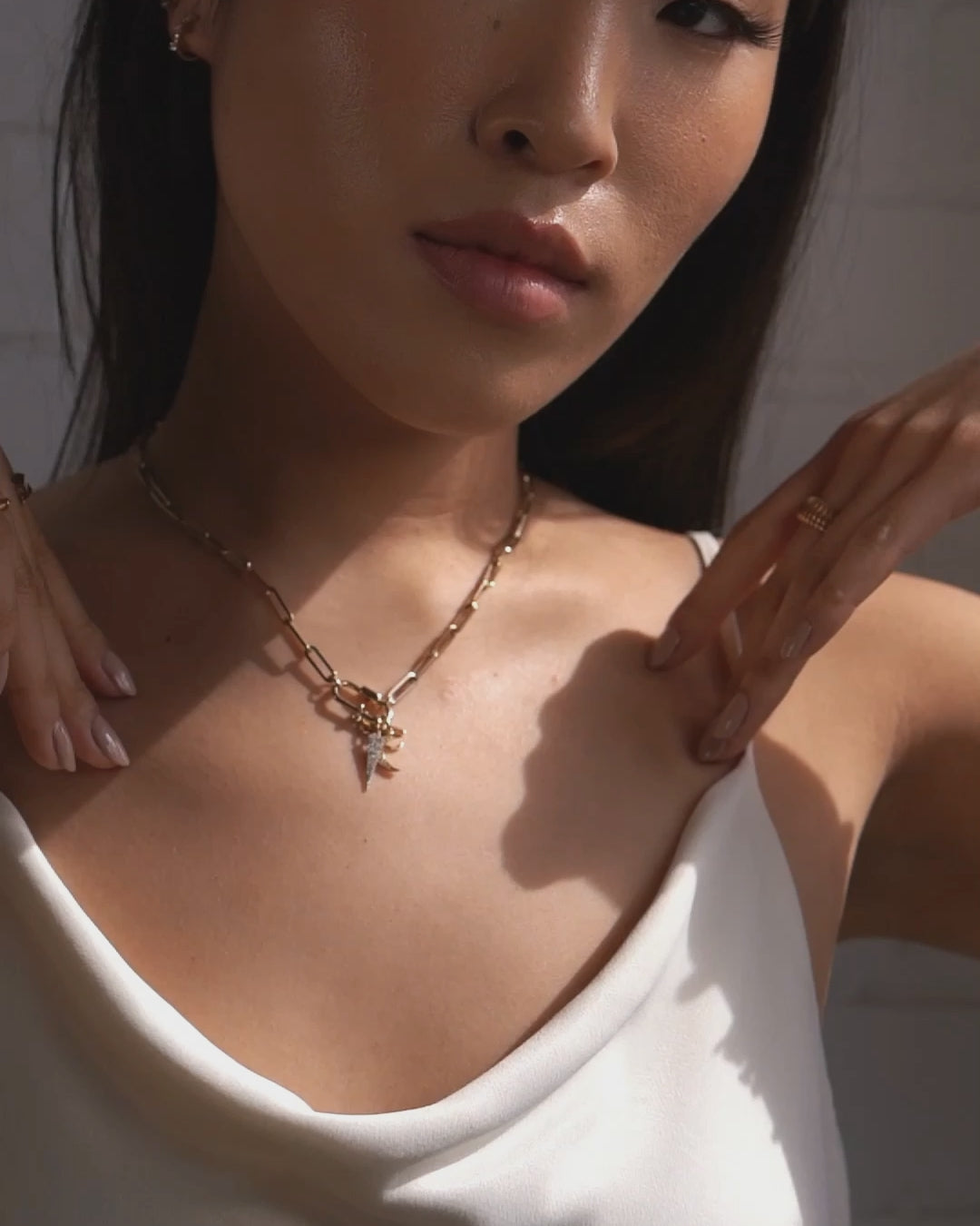 14K Gold Gothic Initial Pendant