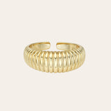 Ribbed Dome Ring Vermeil Zoe Lev Jewelry