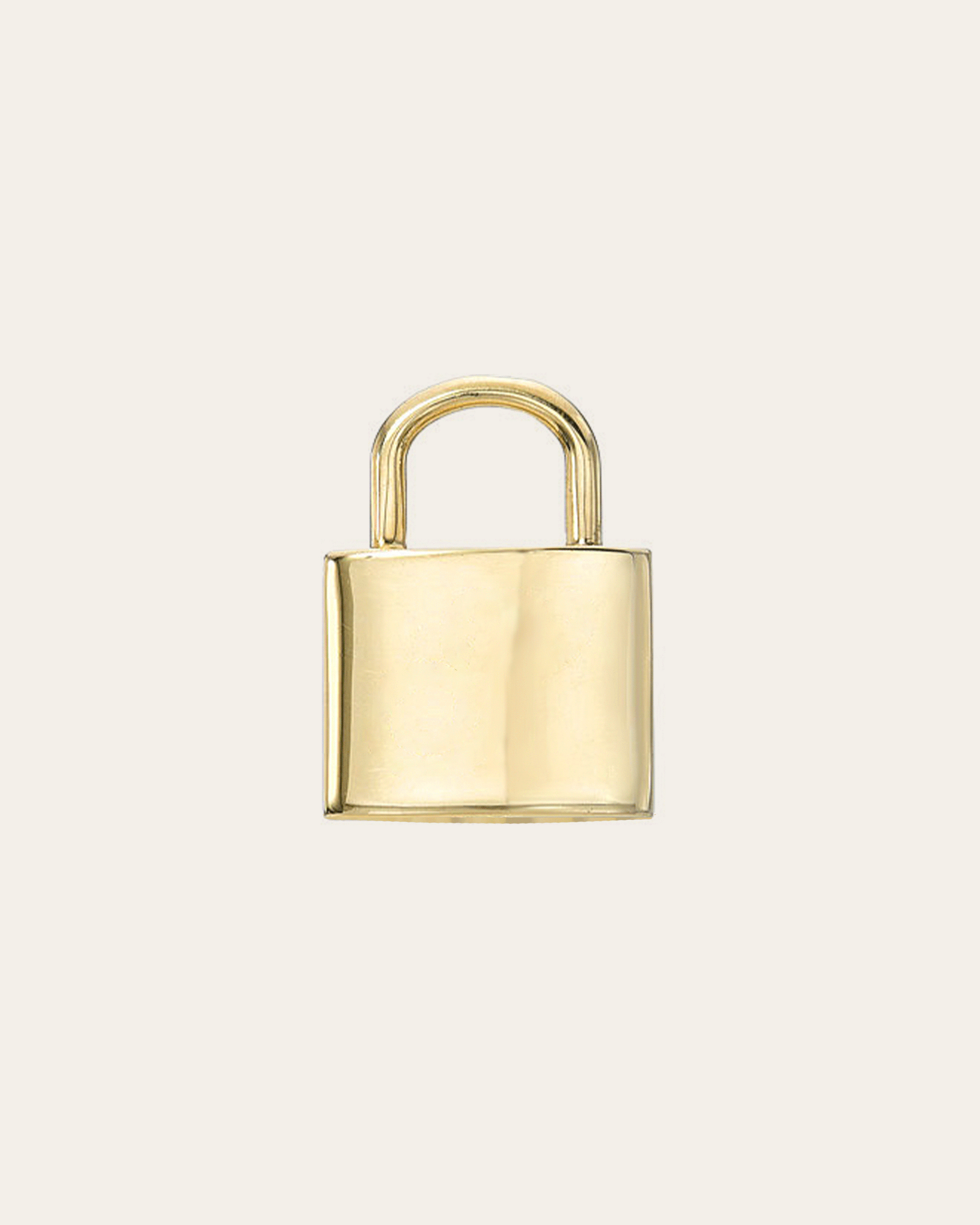 gold lock pendant