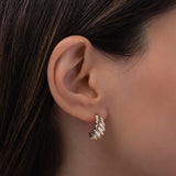 14K Gold Croissant Stud Earrings Studs Zoe Lev Jewelry