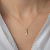 14k Gold Date Pendant Personalized Zoe Lev Jewelry