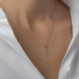 14k Gold Date Pendant Personalized Zoe Lev Jewelry