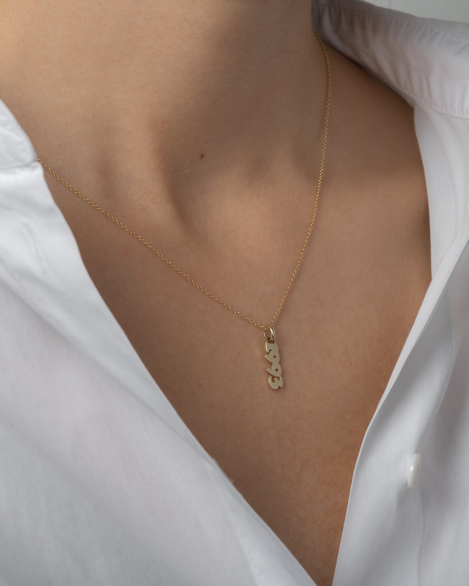 14k Gold Date Pendant Personalized Zoe Lev Jewelry