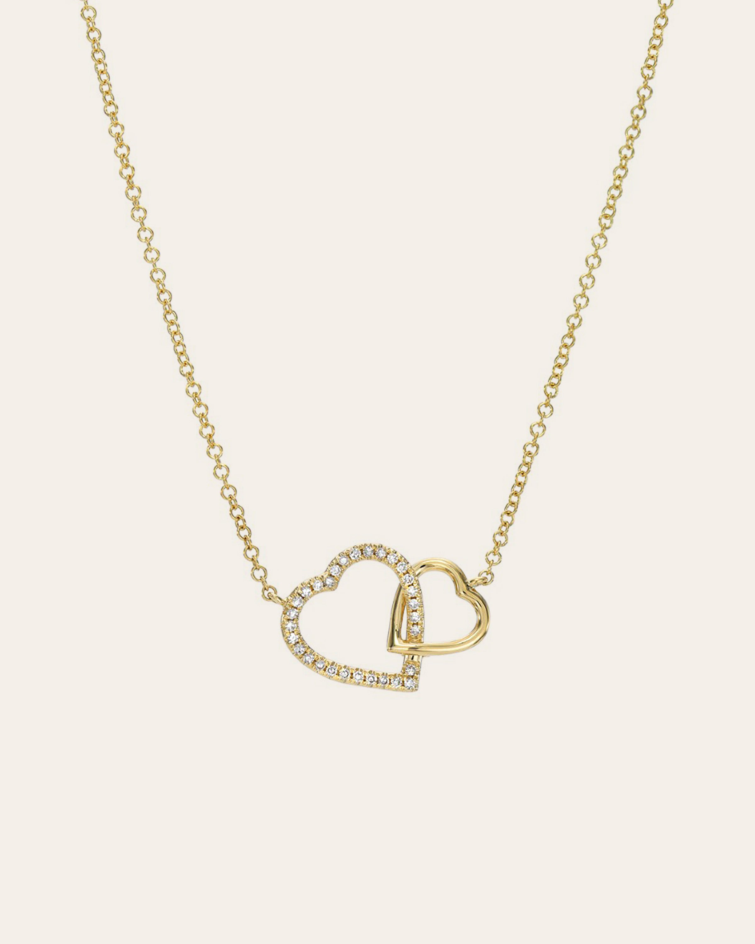 14K Gold 3D Heart Necklace Real Gold Mini Heart Pendant -  Israel