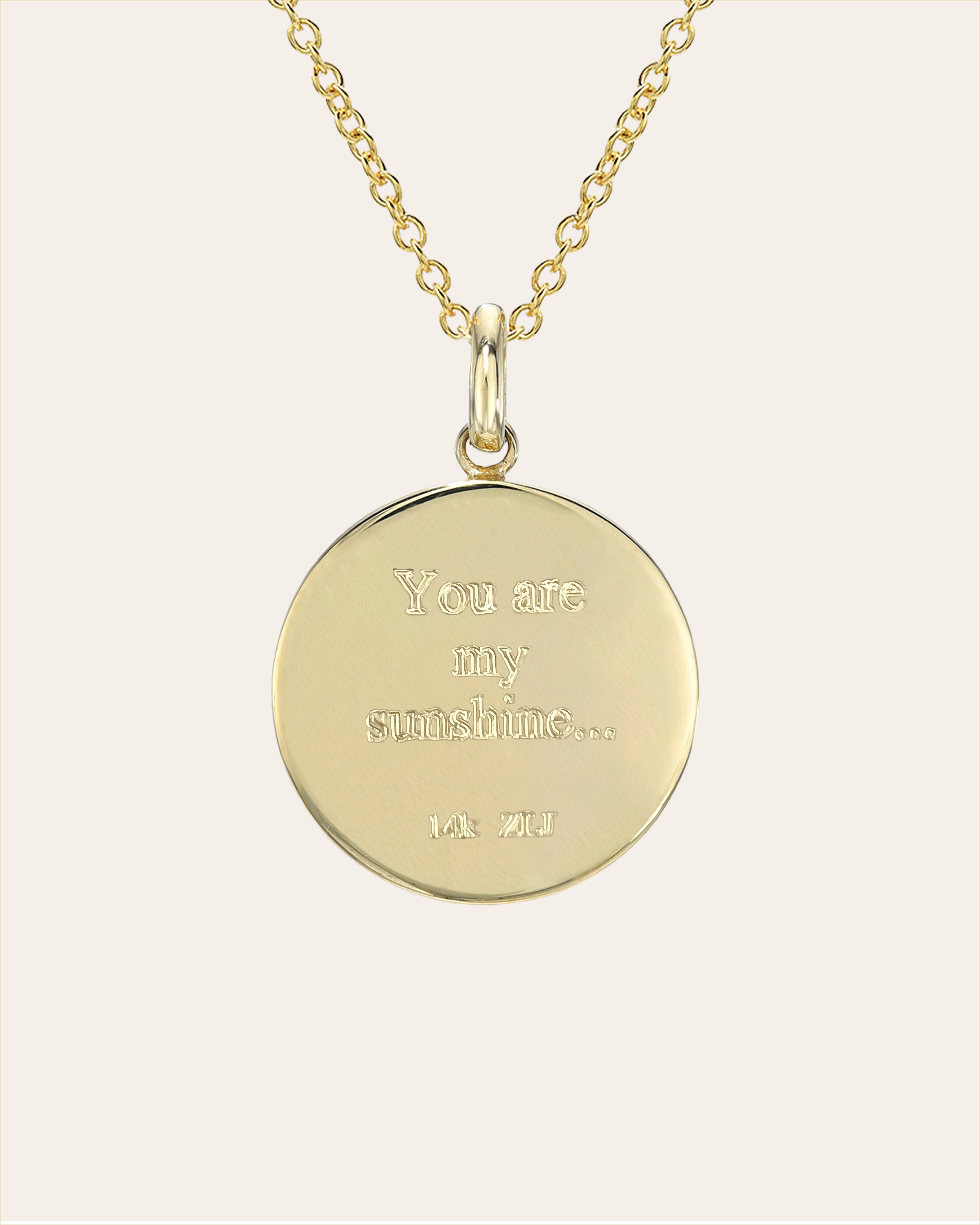 14k Gold Diamond Sun Medallion Necklace - Zoe Lev Jewelry
