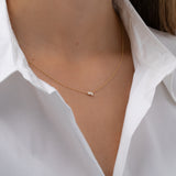 Diamond Toi et Moi Necklace Zoe Lev Jewelry