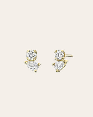 Diamond Toi et Moi Stud Earrings