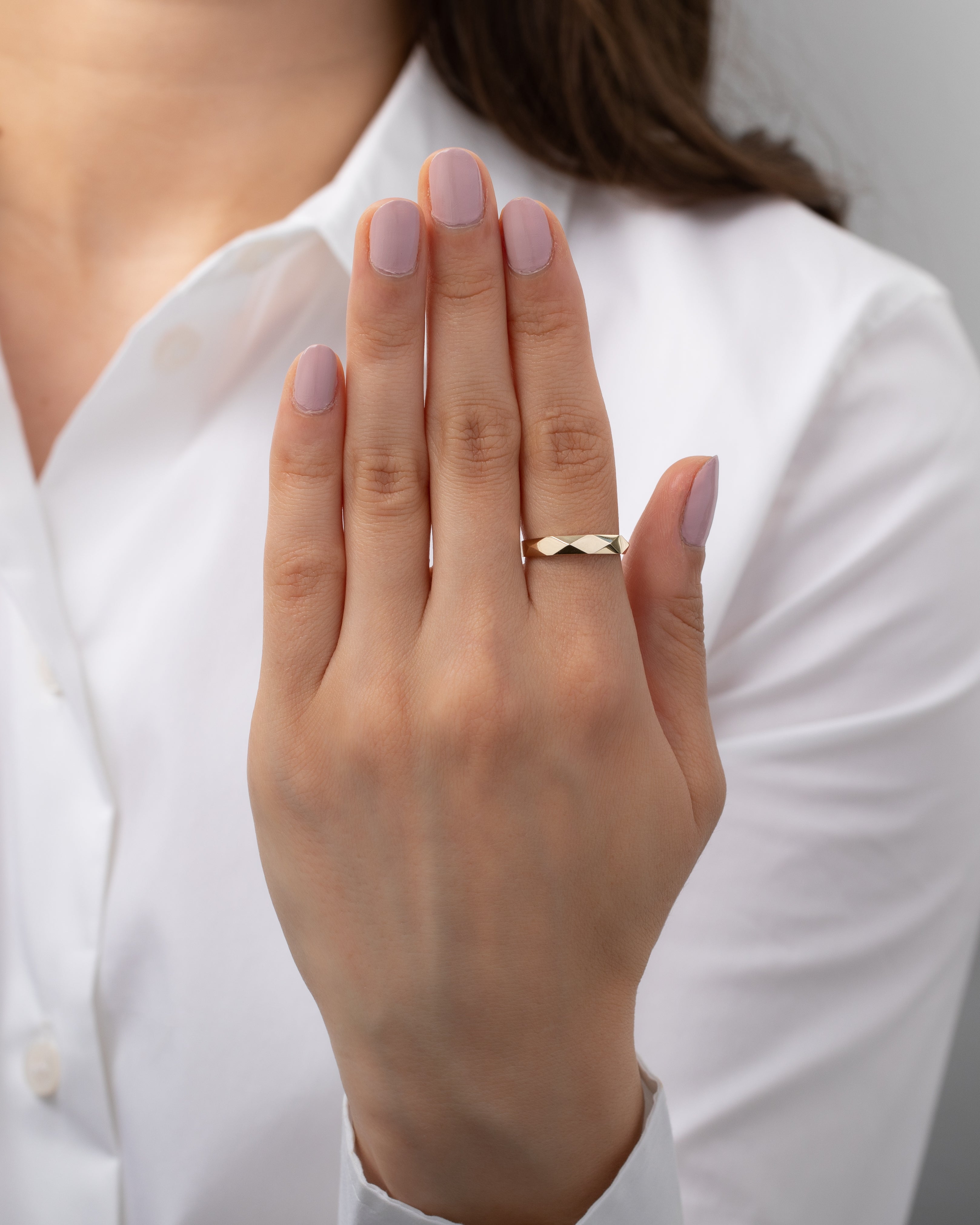 14K Gold Disco Ring Zoe Lev Jewelry