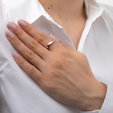 14K Gold Disco Ring Zoe Lev Jewelry