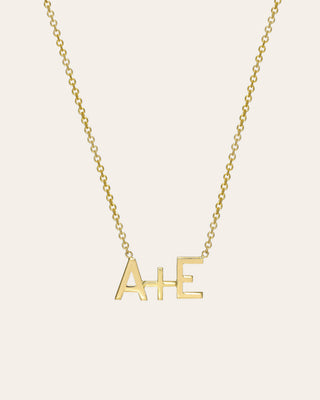 14k Gold Equation Necklace