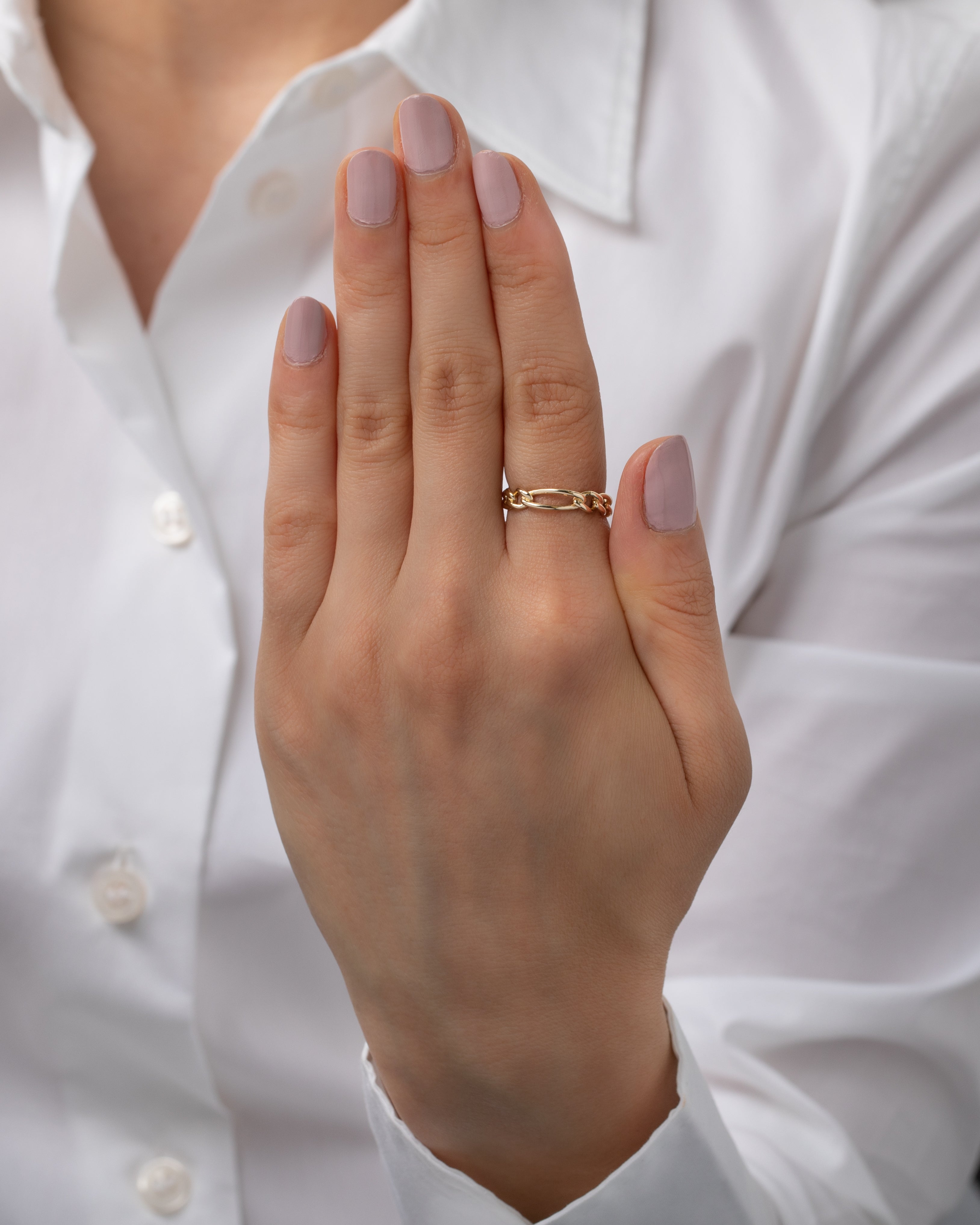 14K Gold Figaro Ring Chains Zoe Lev Jewelry