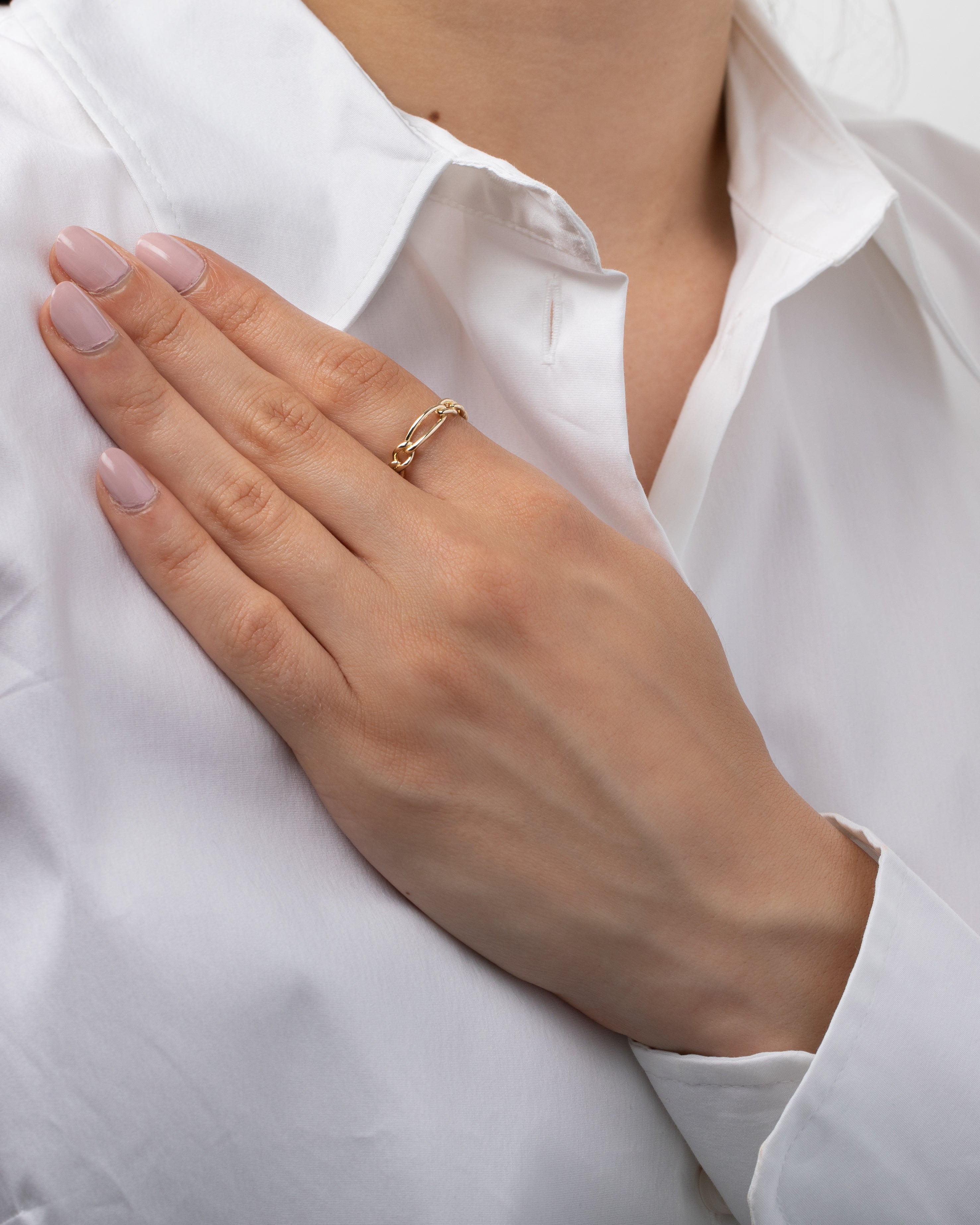 14K Gold Figaro Ring Chains Zoe Lev Jewelry