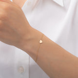 14k Gold Heart Bracelet Zoe Lev Jewelry