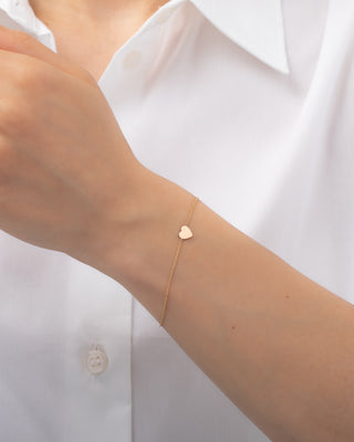 14k Gold Heart Bracelet