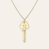 14k Gold Key Necklace Personalized Zoe Lev Jewelry