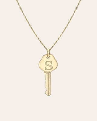 14k Gold Key Necklace