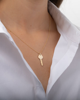 14k Gold Key Necklace