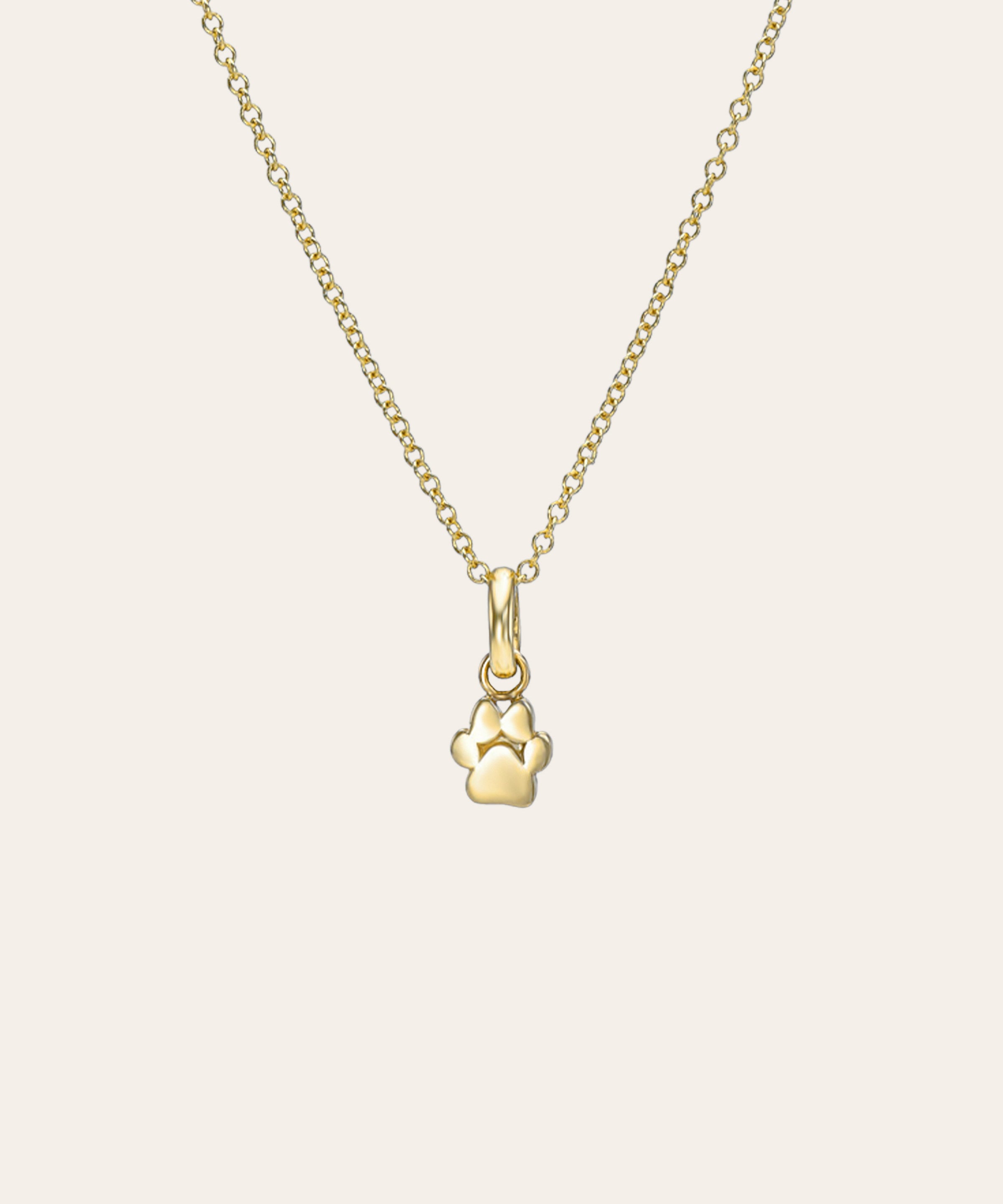 14K Gold Paw Necklace Zoe Lev Jewelry