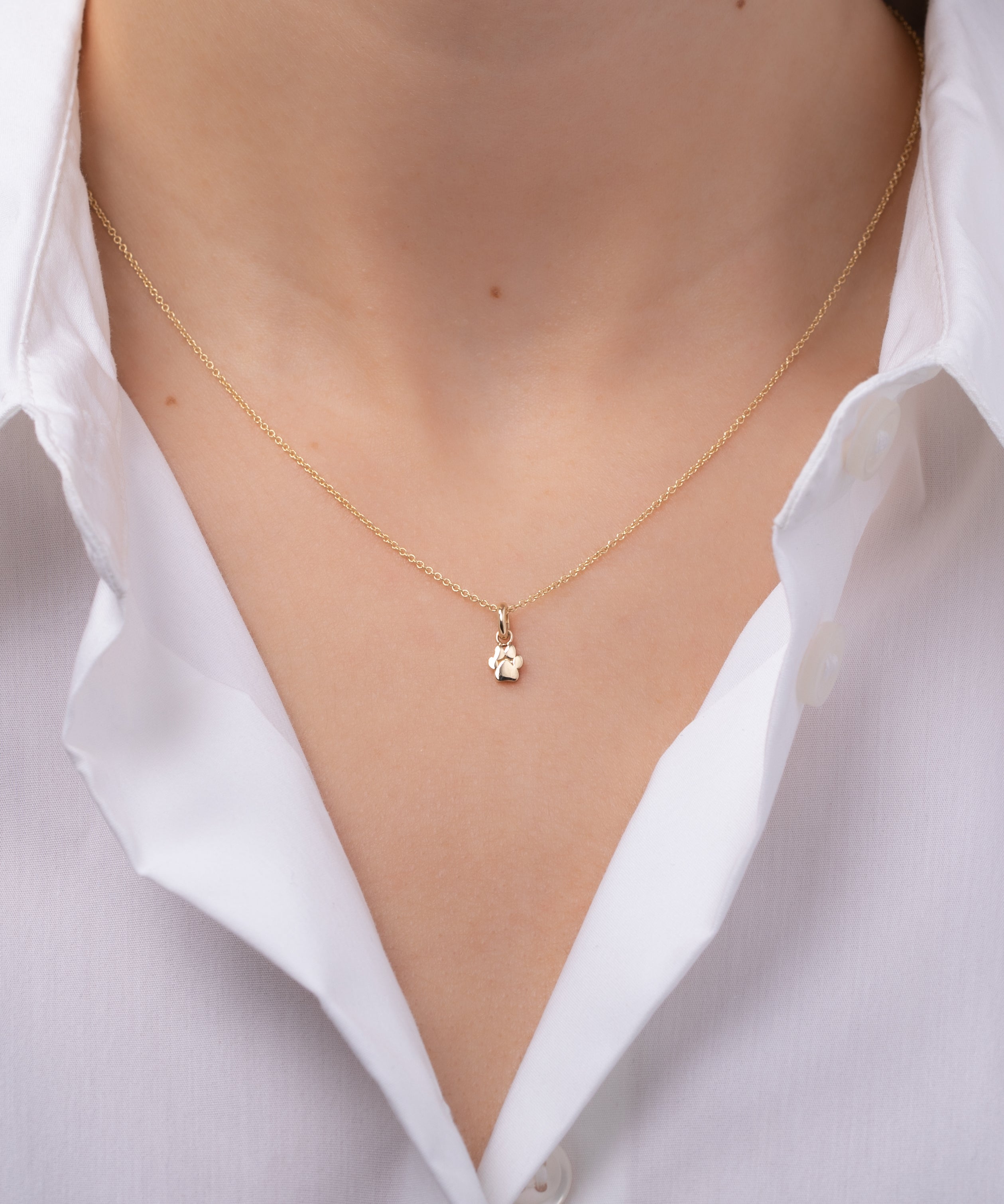 14K Gold Paw Necklace Zoe Lev Jewelry