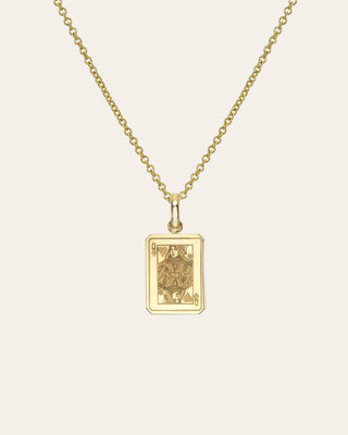 14K Gold Queen of Hearts Necklace