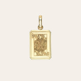 14K Gold Queen of Hearts Pendant Zoe Lev Jewelry