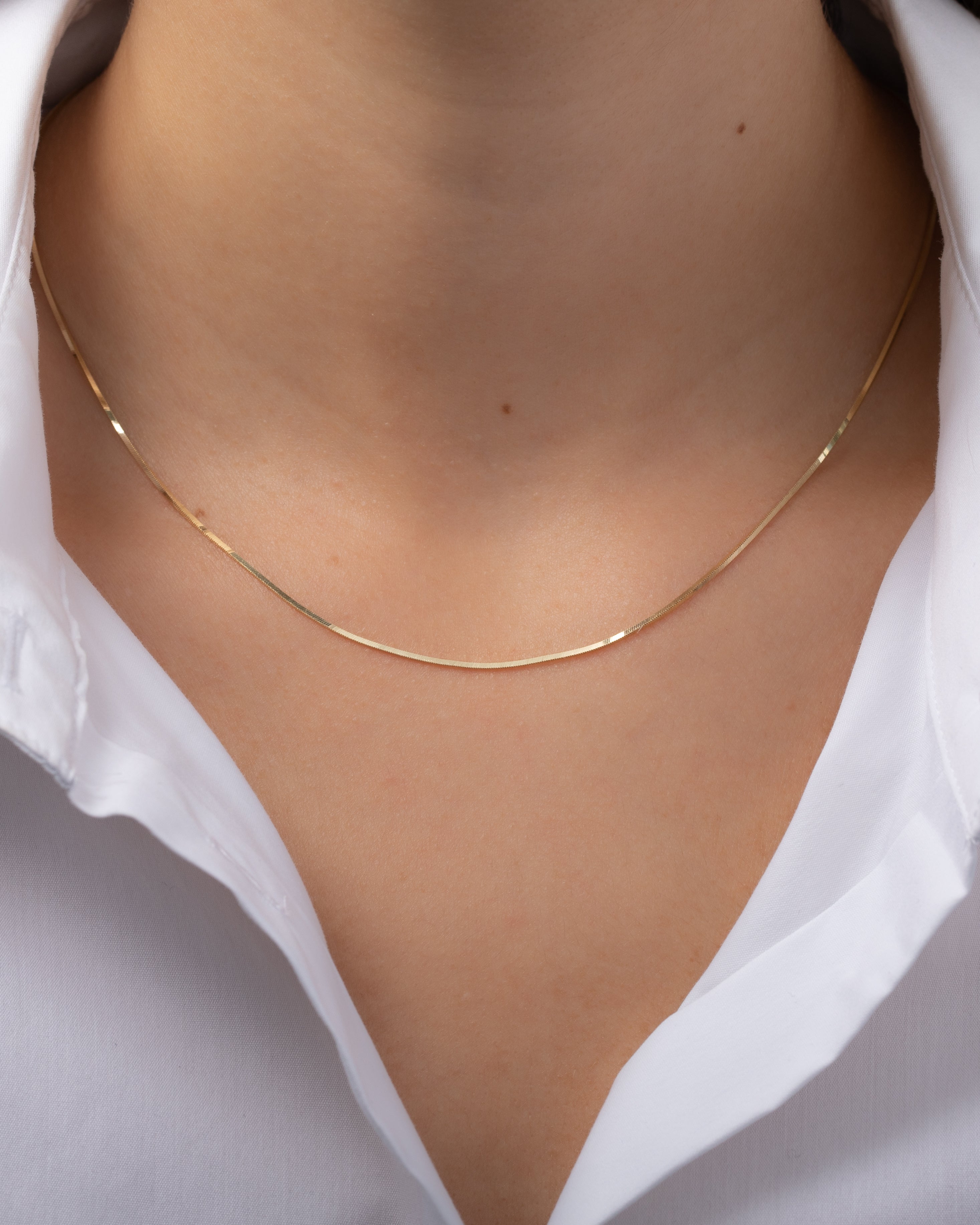 14k Gold Snake Chain Necklace – Zoe Lev Jewelry - Main Image